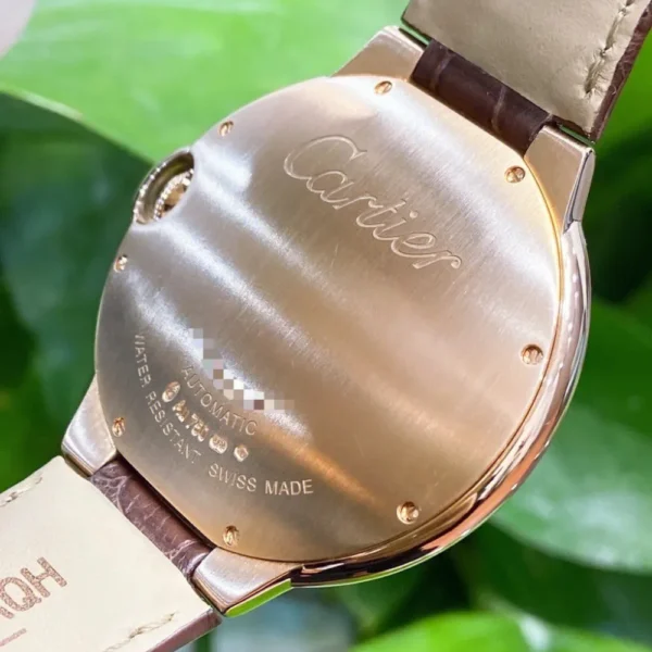 BALLON BLEU DE CARTIER WATCH 40 mm, automatic movement, 18K Rose gold, leather - Image 6