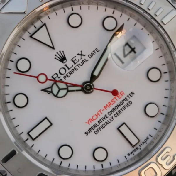 YACHT MASTER 1 PURE SILVER ( WHITE DIAL ) STAIN 168622-78750LESS STEEL 40MM - Image 2