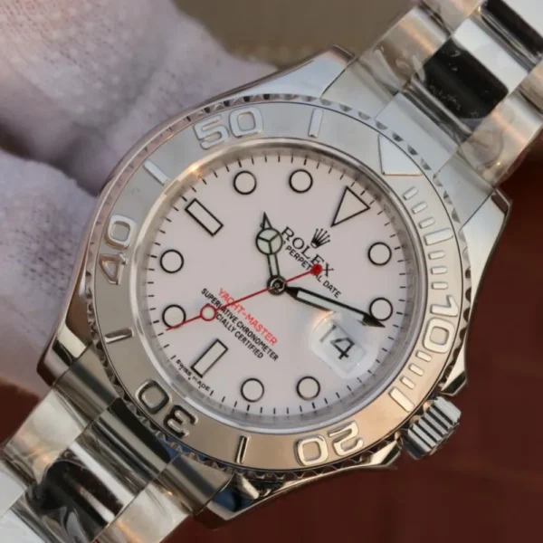 YACHT MASTER 1 PURE SILVER ( WHITE DIAL ) STAIN 168622-78750LESS STEEL 40MM - Image 4
