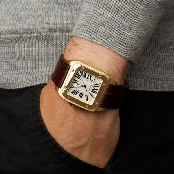 CARTIER santos 18kt Yellow Gold Men's WatchItem -W20071Y1 - Image 4