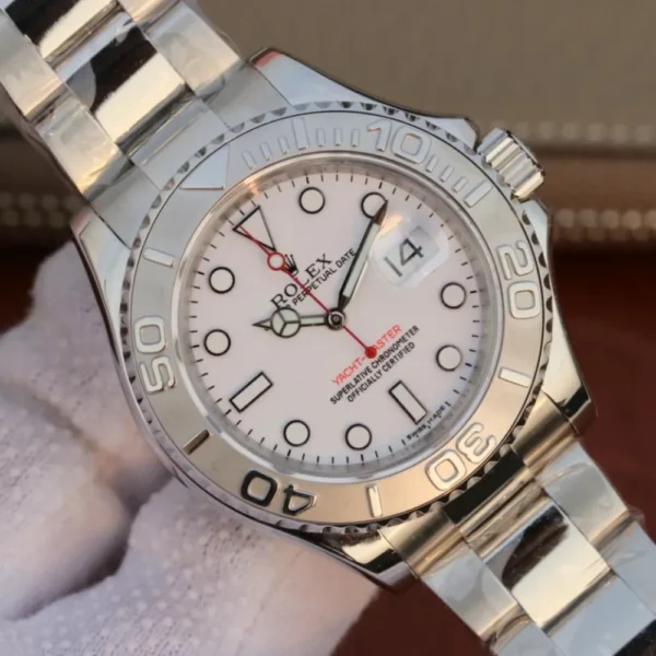 YACHT MASTER 1 PURE SILVER ( WHITE DIAL ) STAIN 168622-78750LESS STEEL 40MM - Image 3